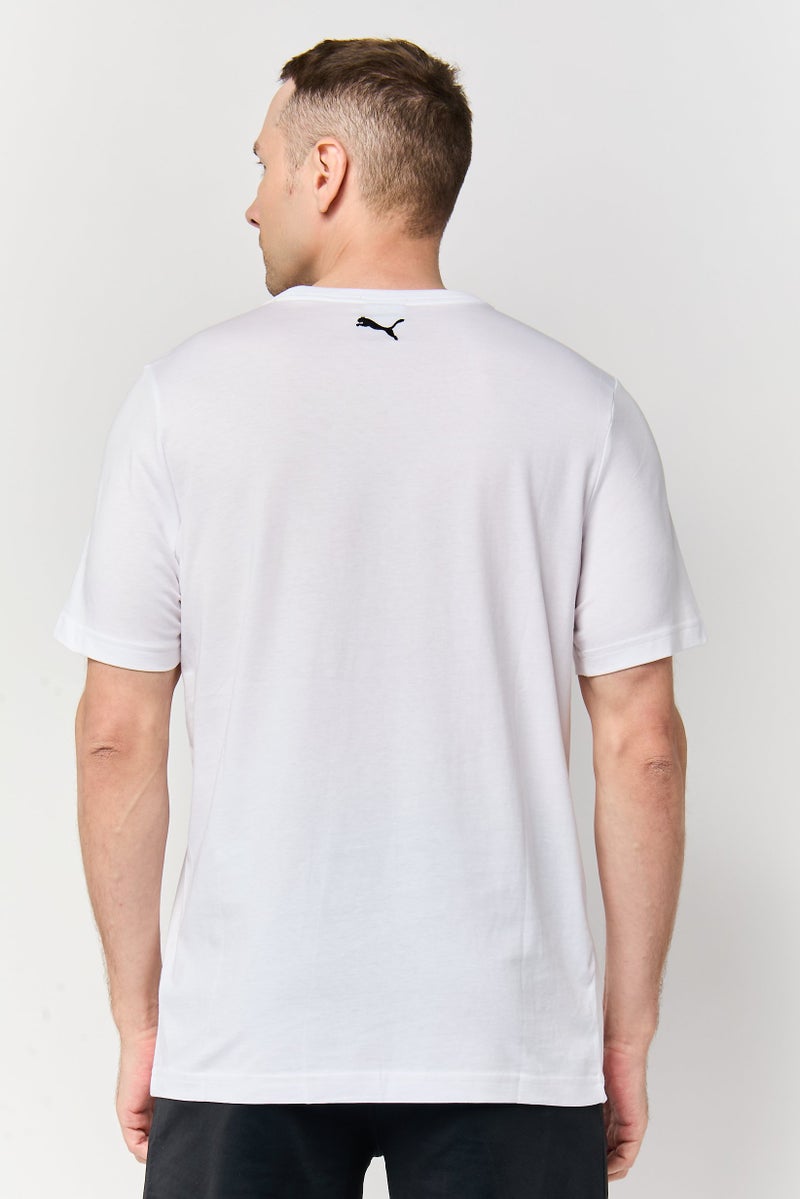 PUMA Men Sportswear Fit Short Sleeve Future Archive Outdoor T-Shirt, White - Image 4