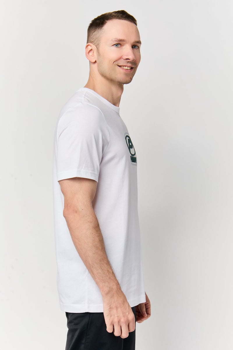 PUMA Men Sportswear Fit Short Sleeve Future Archive Outdoor T-Shirt, White - Image 3