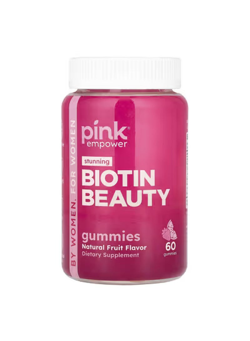 Biotin Beauty Gummies, Natural Fruit, 60 Gummies