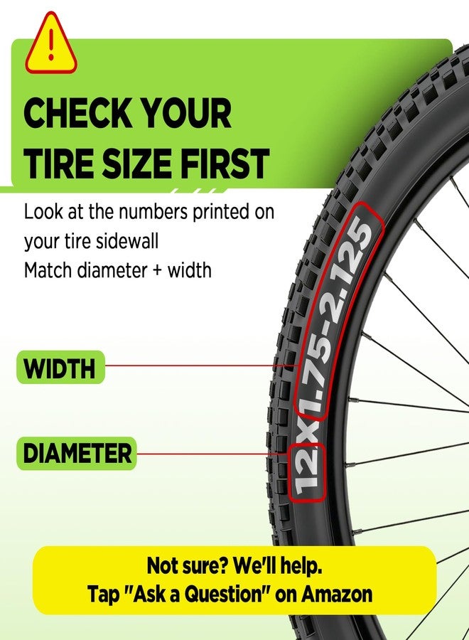 Hydencamm 2 Pack 12x1.75/2.125 Inner Tube, 12x1.75 12x1.95 12x2.10 12x2.125 with 35mm Schrader Valve, Butyl 12.5 x 1.95 Bike Tube with 2PCS Levers, Compatible with MTB and Cruisers, City, Road Bikes - Image 2