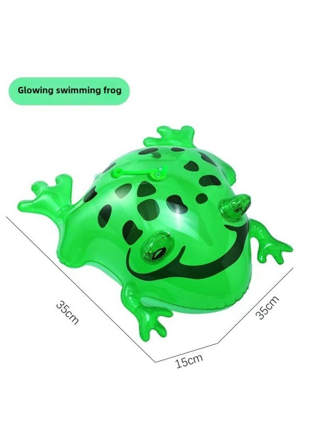 Online Red Frog Balloon Inflatable Frog Light-emitting Frog Frog Baby Inflatable Toy Frog Inflatable Wholesale-Color:Pink Luminous Frog ]  - Image 3
