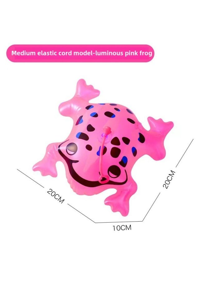 Online Red Frog Balloon Inflatable Frog Light-emitting Frog Frog Baby Inflatable Toy Frog Inflatable Wholesale-Color:Pink Luminous Frog ]  - Image 5