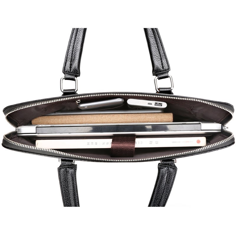 New Men'S Bag Shoulder Bag Crossbody Bag Men'S Casual Bag Horizontal Men'S Backpack Business Official Document Leather Bag - Image 3