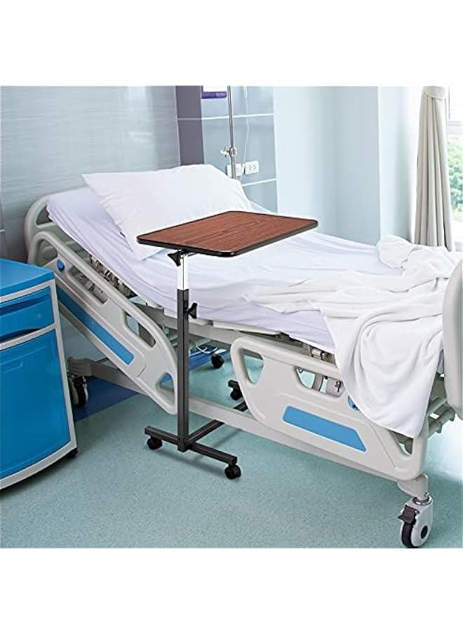 Arabest - Rolling Overbed Table - Adjustable Height and Tilt Top for Reading, Laptop, Eating - Suitable for Home or Medical Use - Ideal for Bedridden Elderly and Seniors - Image 1