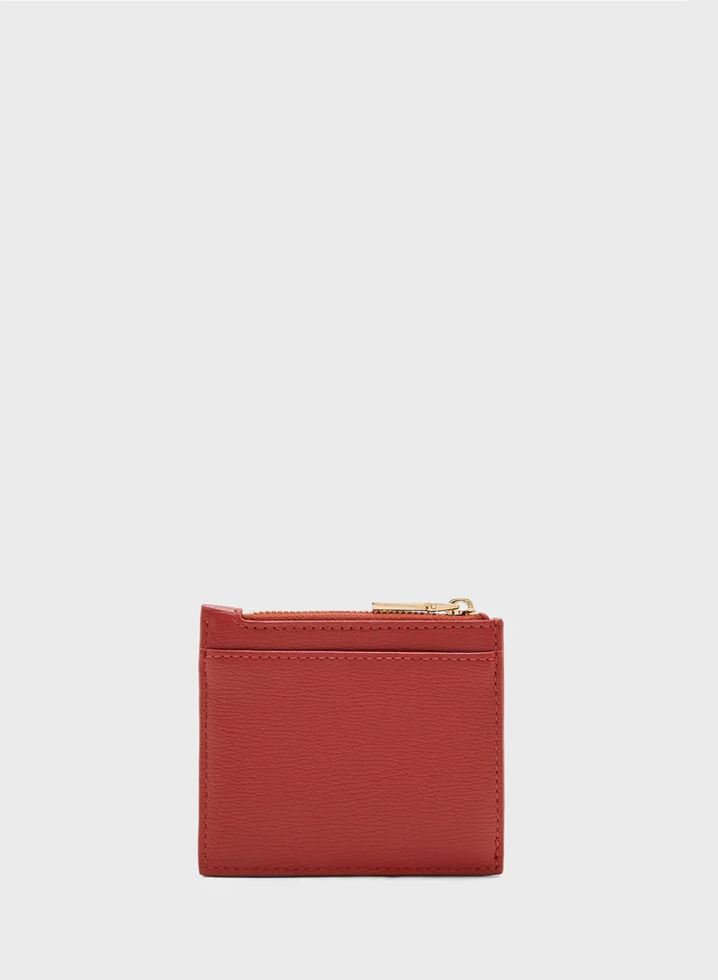 Love Moschino Logo Detailed Zip Over Wallet