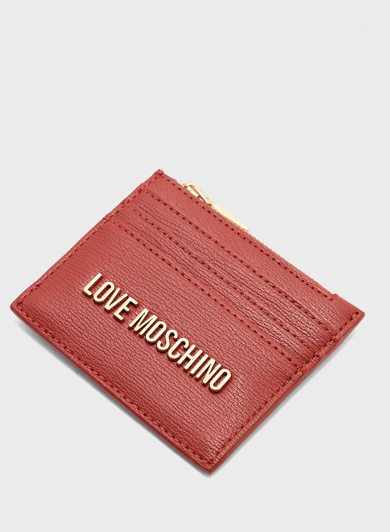 Love Moschino Logo Detailed Zip Over Wallet
