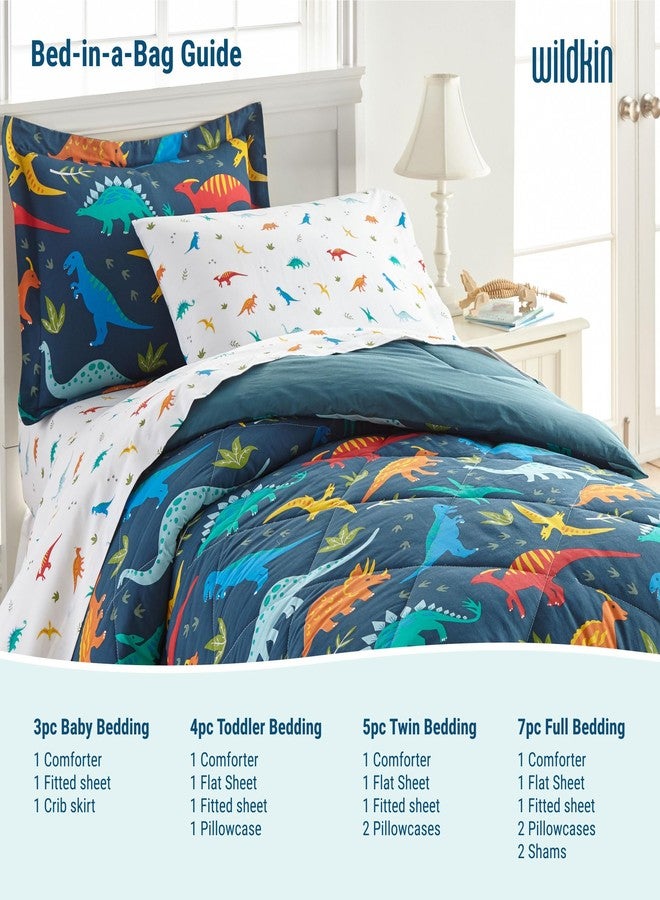 Wildkin 4-Piece Toddler Bed in a Bag - Cotton Comforter, Sheets & Pillowcase for Cozy Cuddles - Trains, Planes, and Trucks - Image 5