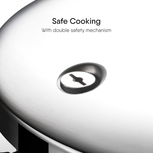 Stahl Xpress Cooker Triply Pressure Cooker Broad, Induction Cooker, Outer Lid pressure cooker 2.5 L, Induction & Gas Stove Compatible, 5 Years Warranty - Image 3
