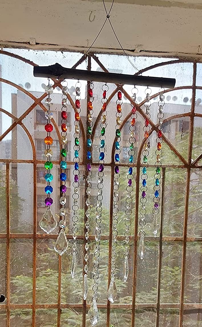 GANE-SHLIGHTS Glass Gl Sparkling K9 Crystal Glass Crystal Car Hanging Rainbow Suncatcher Beautiful Balcony Garden Hanging Ornament A11 - Image 4