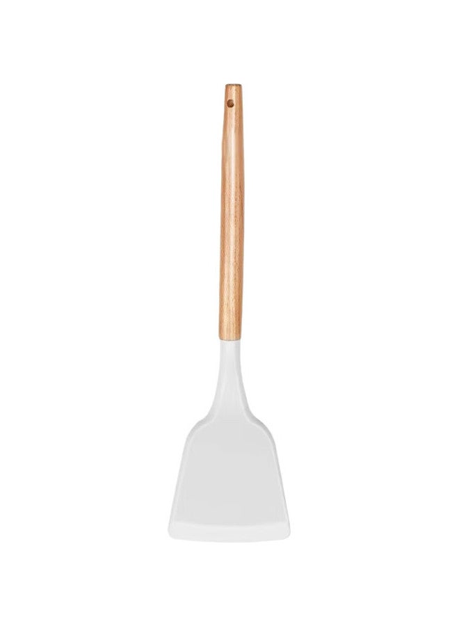 Dipple Silicone Spatula, Non-Stick Pan Specific, Food-Grade Silicone Cooking Spatula, Wooden Handle, Household High-Temperature Resistant Kitchen Utensil - Image 2