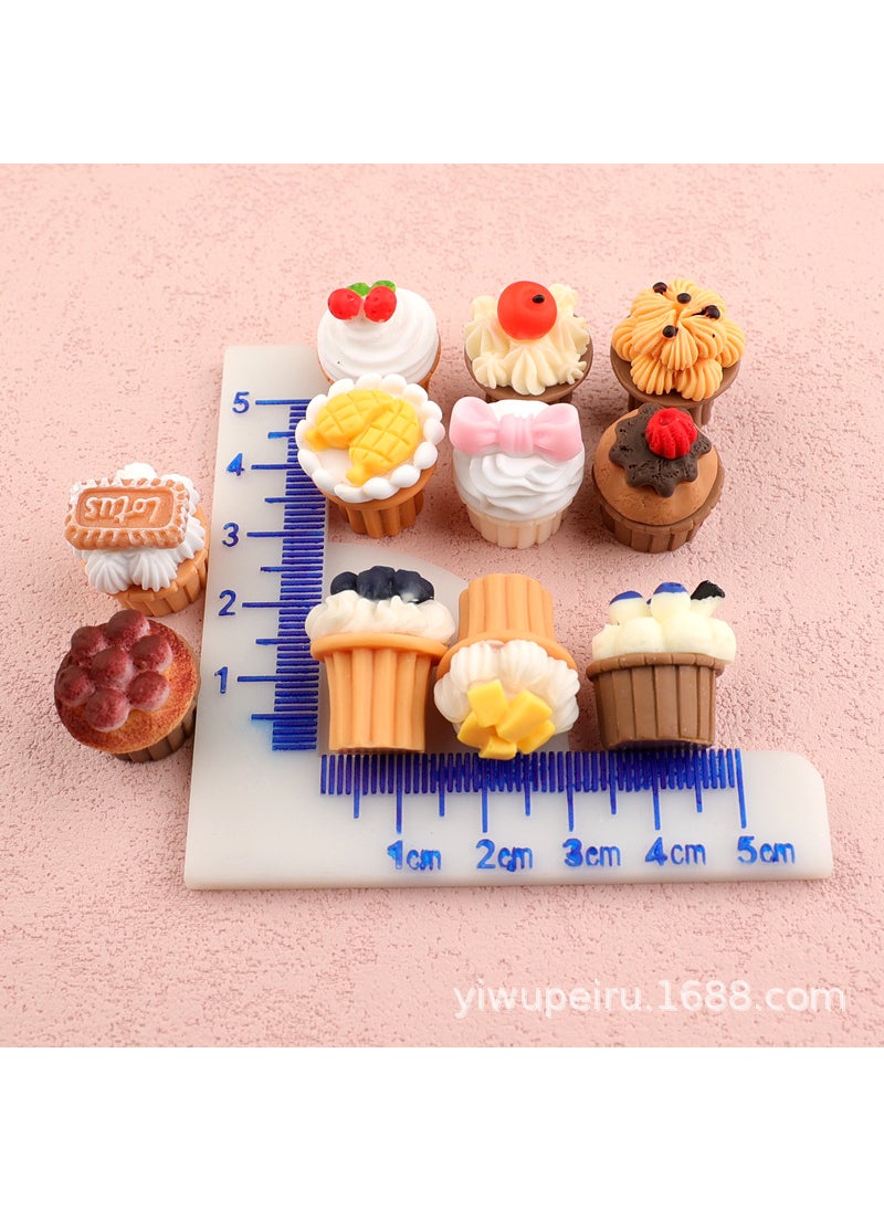 Generic - 3D Realistic Fruit Cake Charm Resin Craft DIY 12# mixed style random delivery - Image 1