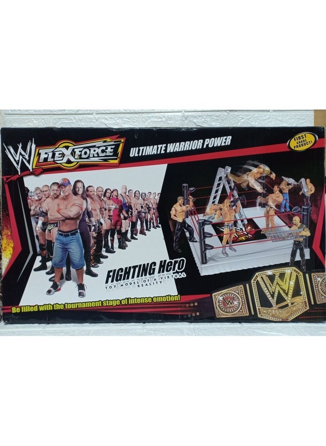 Toy Box - WWE Flexforce Ultimate Warrior Power Wrestling Character Action Figure Toys with Ring Accessories size 67x 40cm - Image 1