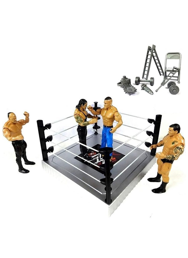 Toy Box - WWE Flexforce Ultimate Warrior Power Wrestling Character Action Figure Toys with Ring Accessories size 67x 40cm - Image 1
