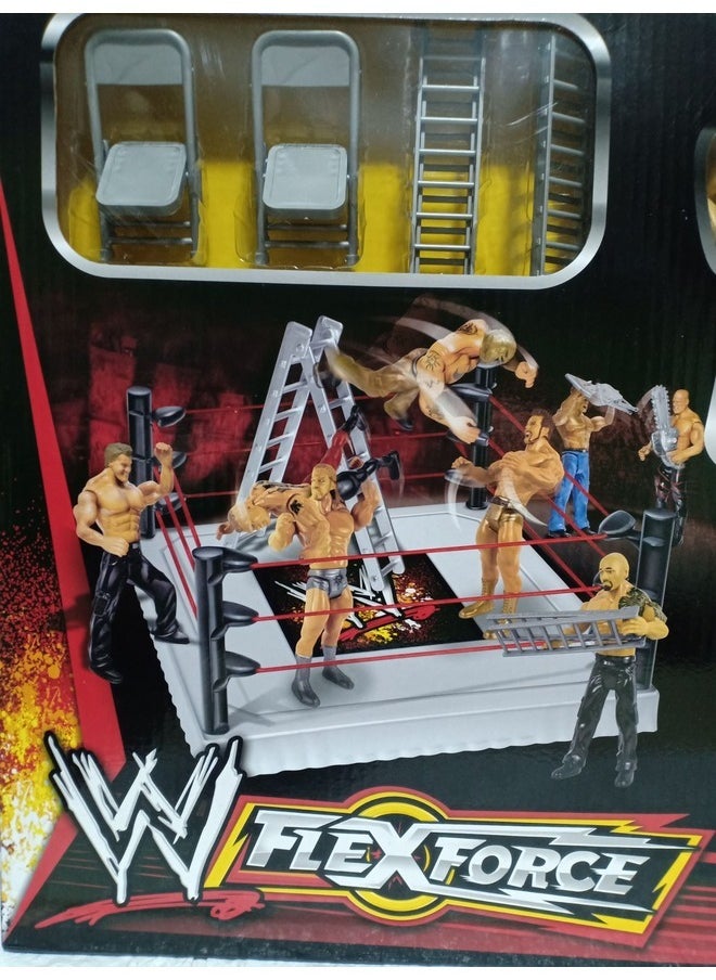 Toy Box - WWE Flexforce Ultimate Warrior Power Wrestling Character Action Figure Toys with Ring Accessories size 67x 40cm - Image 1