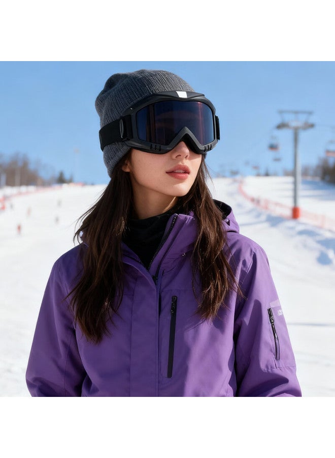 Lovecraft Ski Goggles 4009 - Black Protective Eyewear For Mountaineering, Cycling, Prescription Compatible Outdoor Sports Windproof Shield