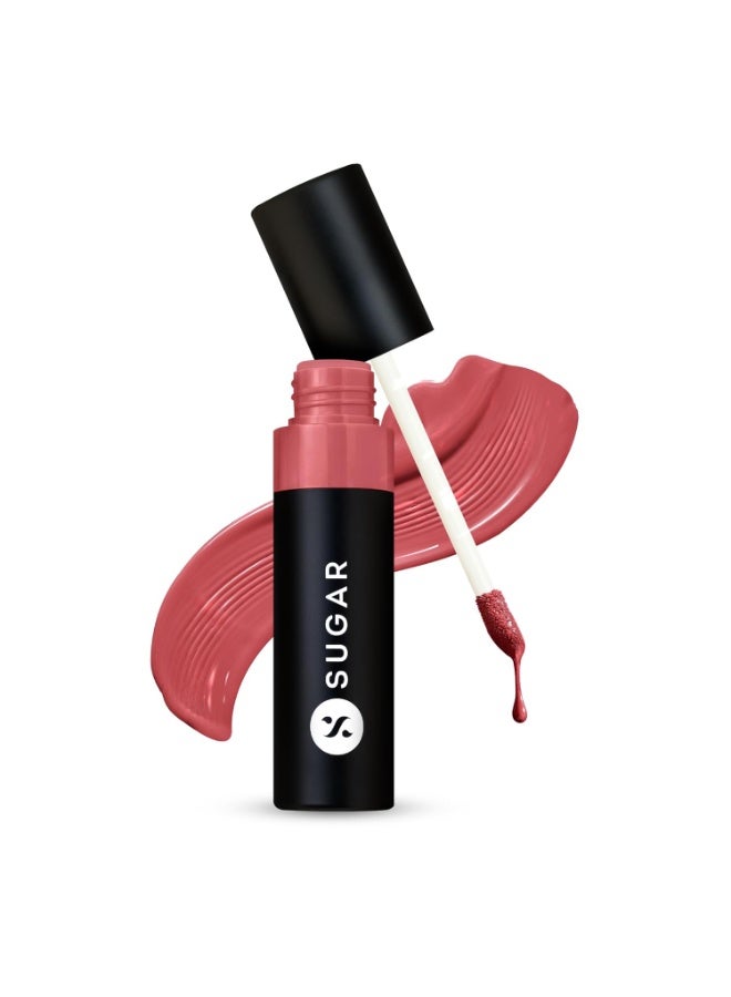 شوجر كوزماتيكس أحمر شفاه لامع مقاوم للتلطخ من SUGAR Cosmetics | يدوم حتى 24 ساعة | مقاوم للتلطخ والتلطخ - 3 مل - 06 روج رويدا - Image 1