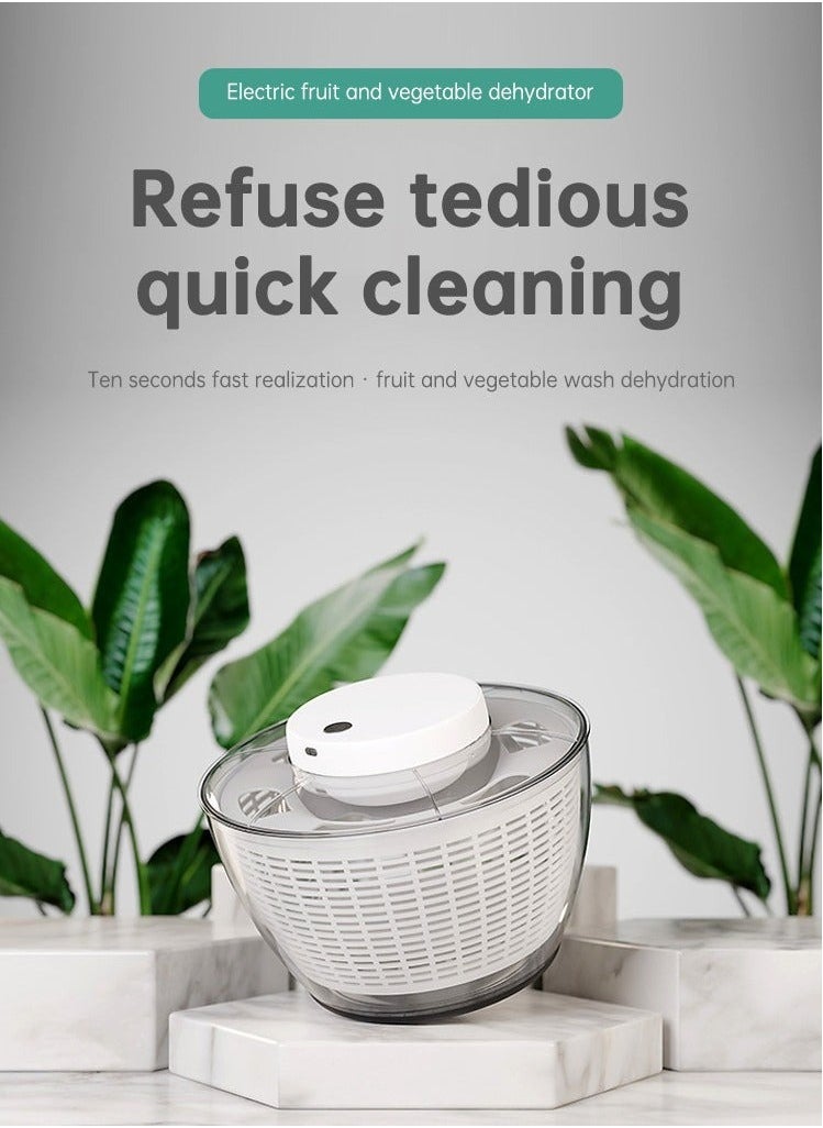 Generic Electric Salad Spinner Vegetable Washer and Dryer Dishwasher Safe Cleaner and Dryer  - Image 3