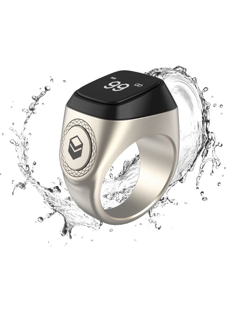 iQIBLA Smart Tasbih Zikr Metal Ring 18MM Silver - Image 2