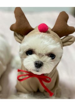 Y&D Dog Hoodie, Pet Cat Halloween Costumes, Basic Sweater Coat Cute Elk Shape on Warm Jacket Cold Weather Clothes Outfit Outerwear for Cats Puppy Small Dogs  - Image 2