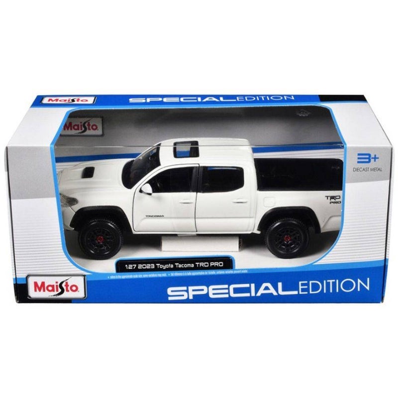 Maisto Special Edition 2023 Toyota Tacoma TRD Pro Die-cast Car (1:27, White) - Image 1