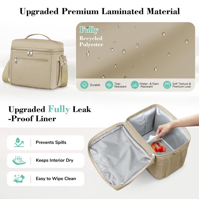DALINDA Lunch Bag Cooler Bag Lunch Box for Women Men, Insulated Leak Proof LunchBox Lightweight for Picnic,Grocery,Beach,Camping,Travel,Work - Image 4