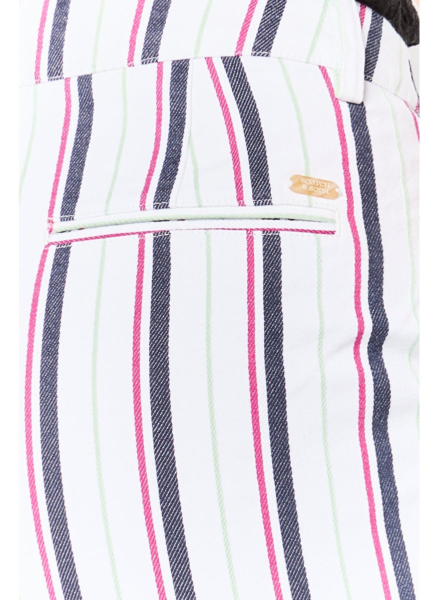 Scotch & Soda Women Regular Fit Stripe Dress Pants, Multicolor  - Image 3