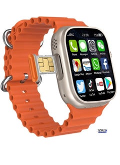 Android Smart Watch Ultra 49mm with Three Strap Set & Wireless Charger – Stylish, Multifunctional Watch for Men, Fitness Tracker, Heart Rate Monitor, Waterproof, Compatible with Android Phones