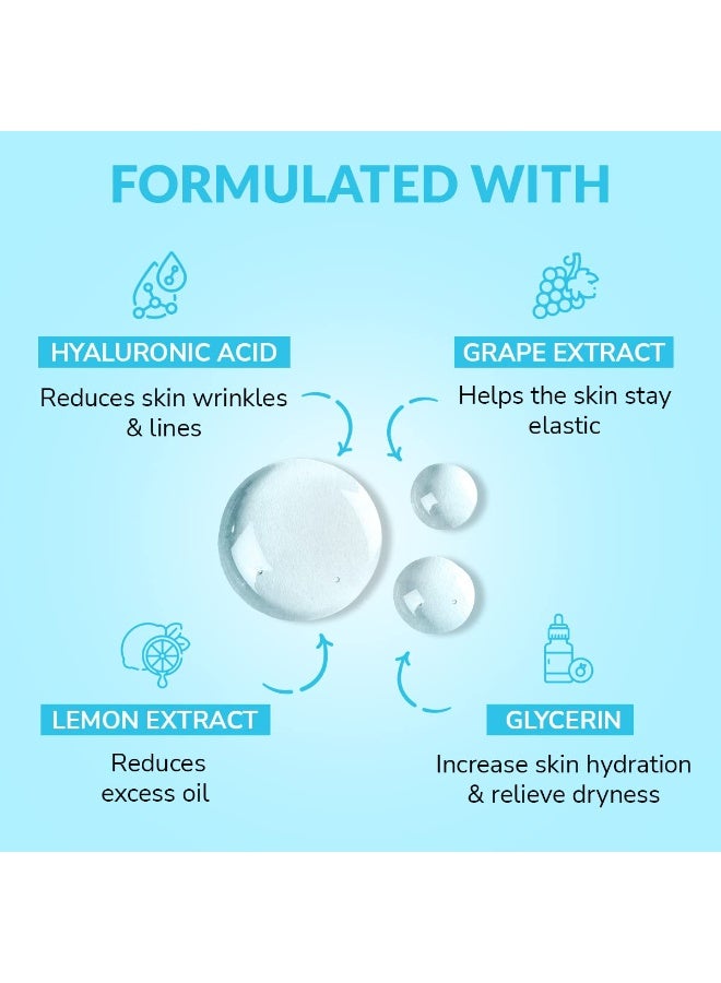 Mirabelle Hyaluronic Korean Face Sheet Mask For Anti-Aging | Hydration (Pack of 2) - Image 2
