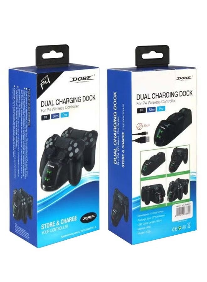 DOBE Dual Charging Dock With USB Cable For PlayStation 4 Wireless Controller - Image 3