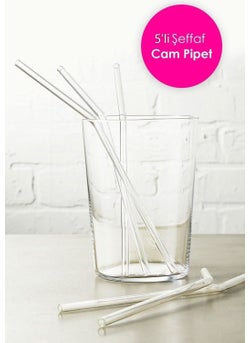 Octopus Bazaar Transparent 5 Glass Curved Pipette - 2 Pieces Pipette Cleaning Brush  - Image 2
