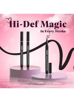 DAZLLER Hi-Def Eyeliner|Velvet Matte|Water-Resistant|Smudge-Proof|Long Stay|Single Stroke|Precise Application|Black|1.1G  - Image 2