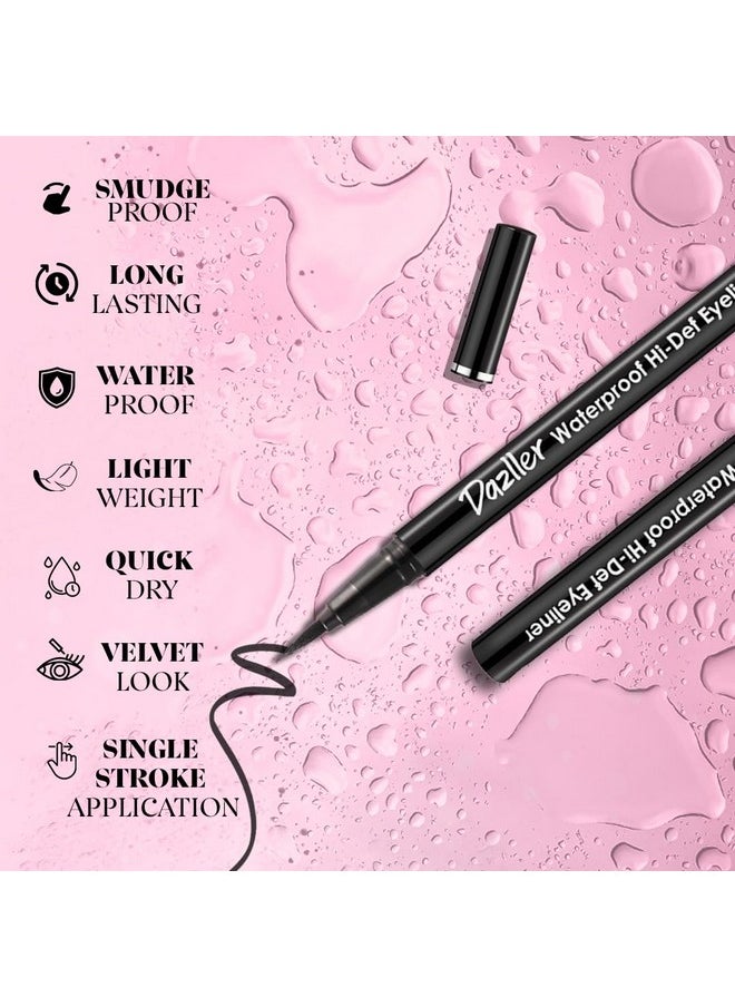 DAZLLER - Hi-Def Eyeliner|Velvet Matte|Water-Resistant|Smudge-Proof|Long Stay|Single Stroke|Precise Application|Black|1.1G - Image 1