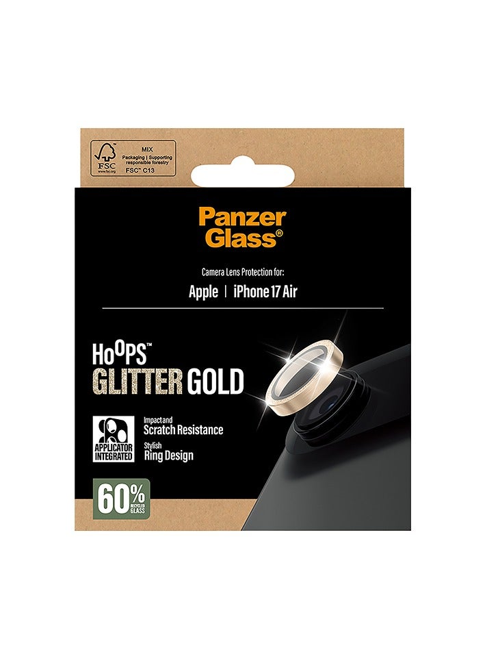 PanzerGlass Hoops Camera Lens Protector iPhone 17 Air - Glitter Gold - Image 4