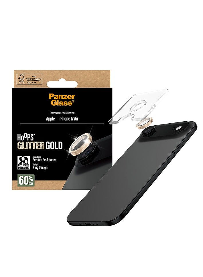 PanzerGlass Hoops Camera Lens Protector iPhone 17 Air - Glitter Gold - Image 2