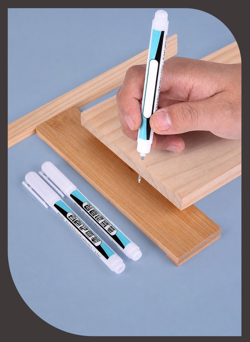 ZAZA White Marker Pen, Acrylic Markers Quick Dry, Waterproof Paint Marker with 0.7mm 1.0mm 2.5mm Multi-Tip, 6-Pack Permanent Deep Hole Set for Wood Metal Model Crafting - Image 5