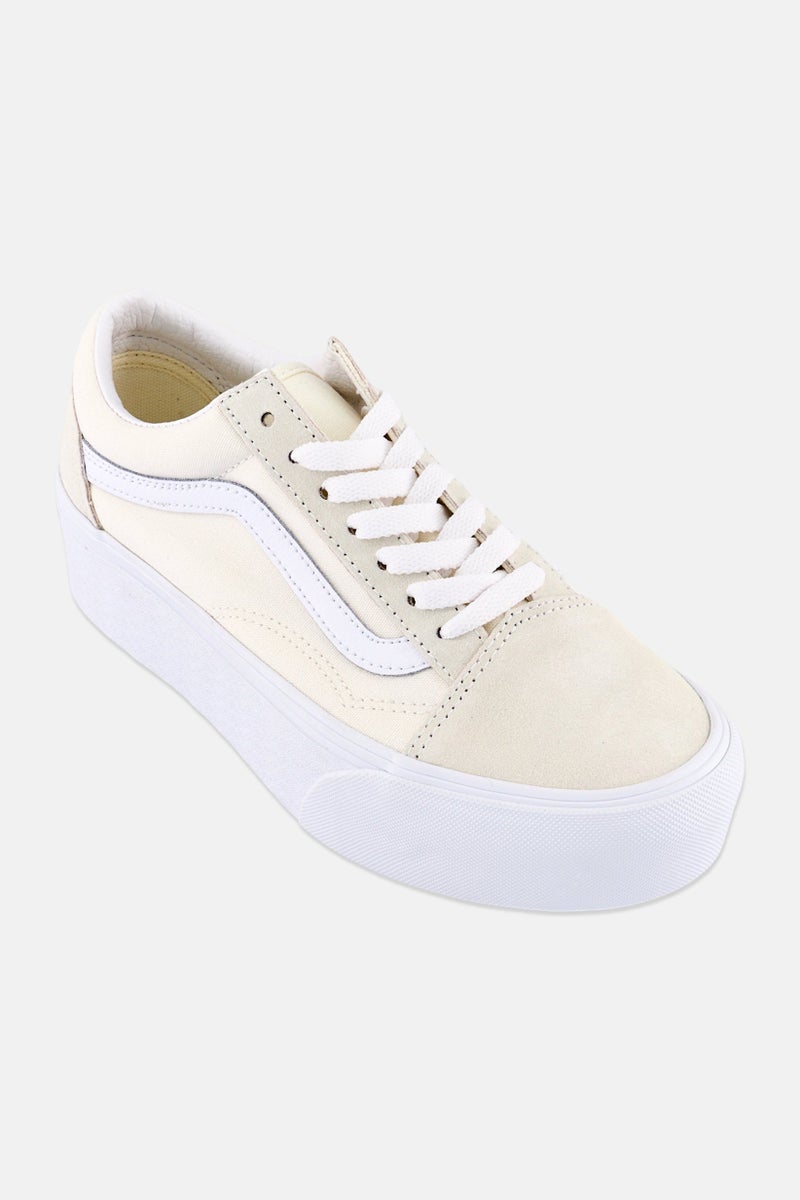 VANS أحذية التزلج النسائية القديمة من Old Skool Stackfo، بيج - Image 1