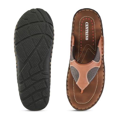 Centrino Sandal for Men | Grip Insole for Stability | slippers for man | Modern Look with Straps | Soft & Comfortable Men's Sandal | Bounce Back Anti-Skid Water Resistant Comfortable Footwear 9262-3_TAN_10 UK - Image 4