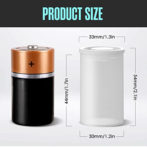 Houseables Film Canisters with Caps, Film Canisters, 35mm Case, Containers with Lids, Cannister for Rockets, Empty Camera Reel Holder, Coin Storage, White, Plastic, Bottle, 8oz, 2"H x 1"W, 180PK, Bulk - Image 3