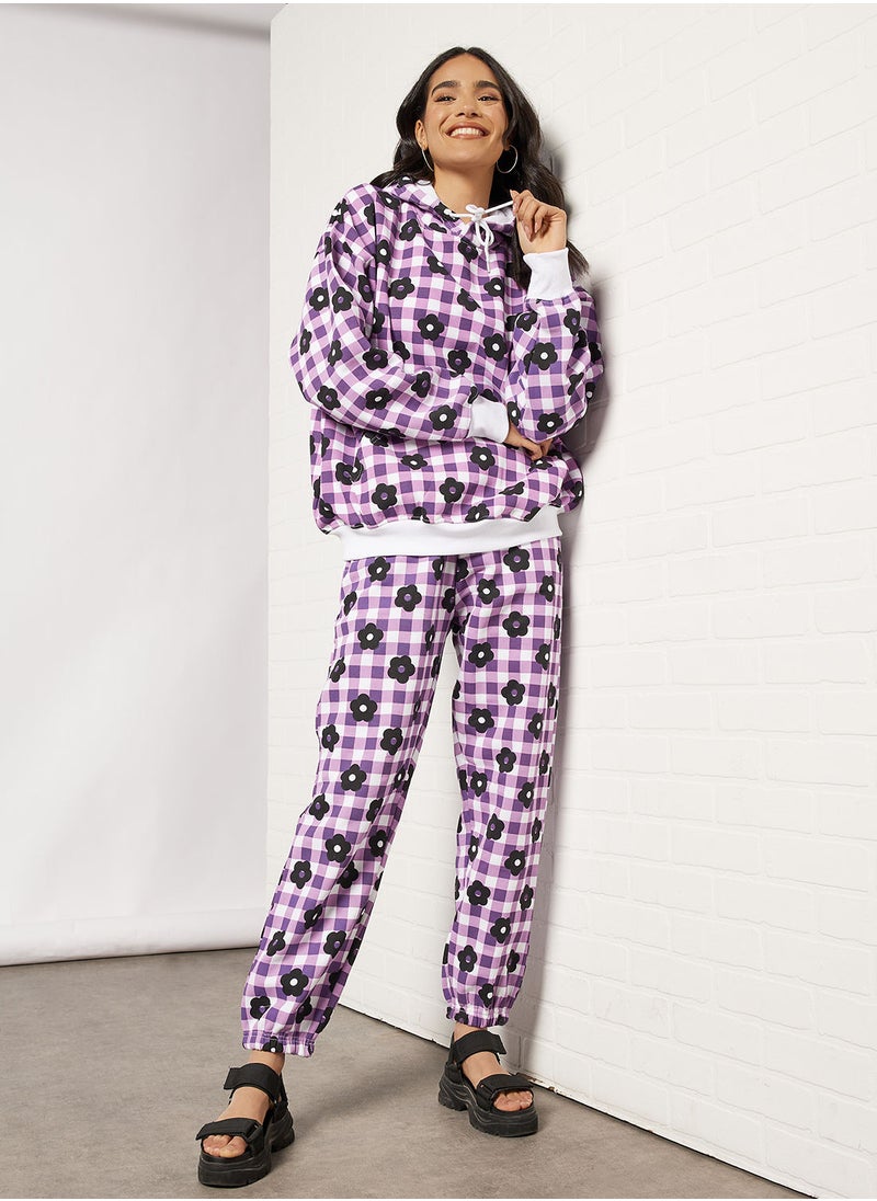 Daisy Street - Joggers With Flowers - Image 1