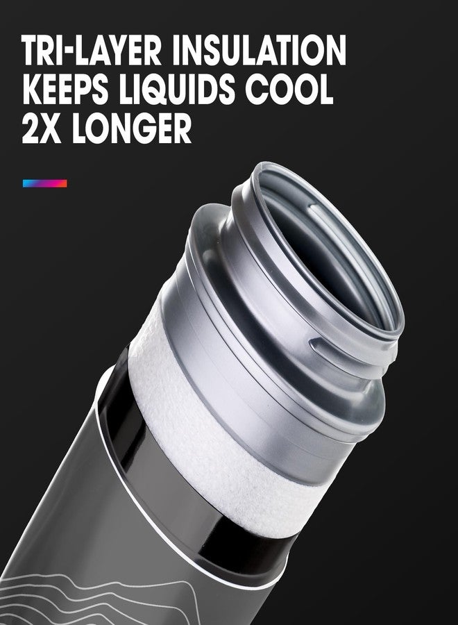 HydraPak | Polar Bottle - Polar Surge Insulated Bike Water Bottle 2-Pack - High Flow, Cycling & Sports Squeeze Bottle (Ascent Blue, 600ml / 20oz) - Image 4