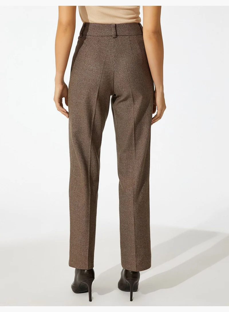 كوتون Ribbed Straight Trousers