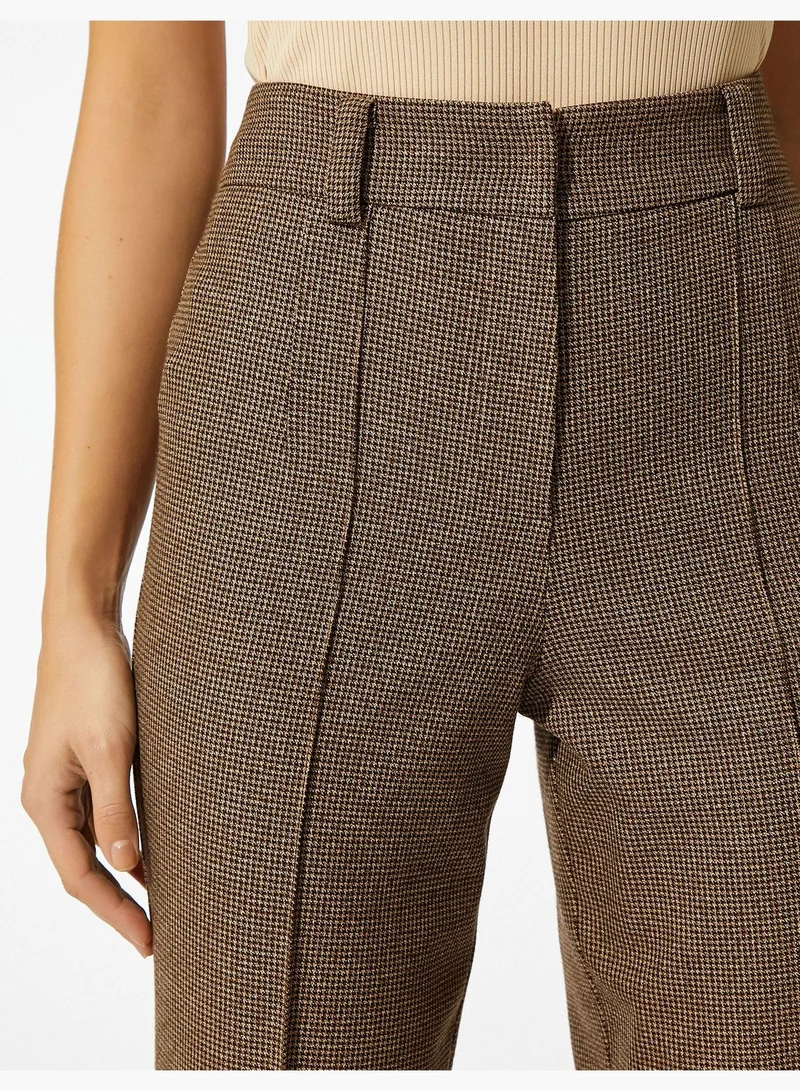 كوتون Ribbed Straight Trousers