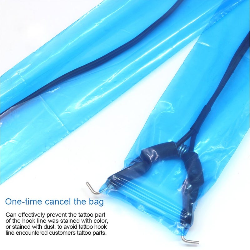 Hisight Tattoo Clip Cord Covers 200pcs Heavy Duty Disposable Hygiene Tattoo Clip Cord Sleeves Covers Supply Tattoo Machine Gun Accessories (blue-200) - Image 3
