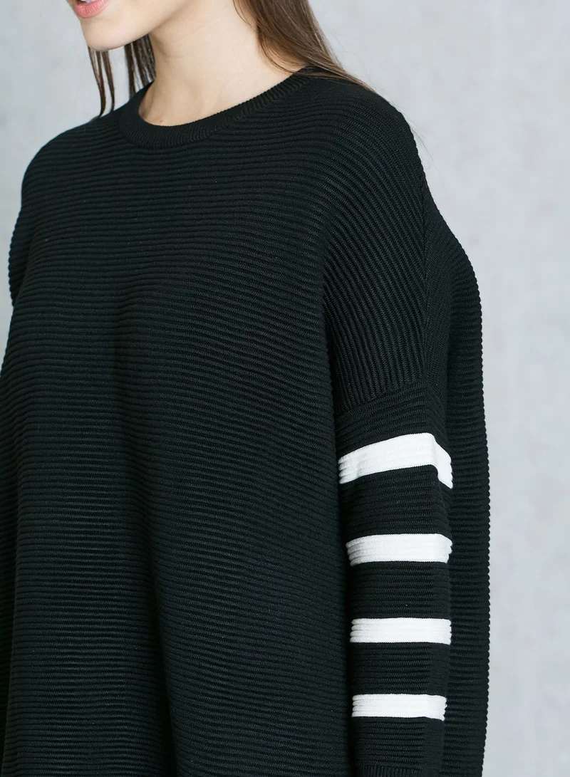 Ginger Ribbed Varsity Top