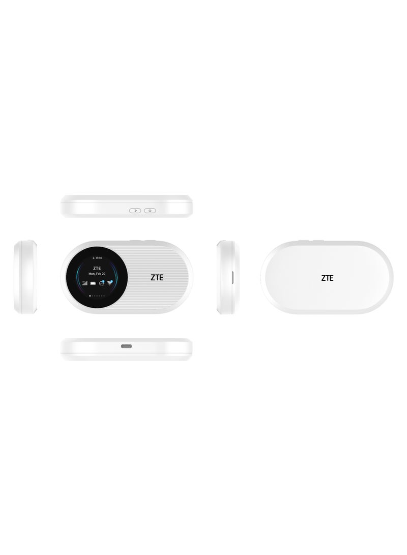ZTE U20s Pro 4G Mobile Router Wi-Fi 6 Dual band 5GHz and 2.4GHz Regular SIM and eSIM, With 3000mAh Removable Battery, USB Type-C White - Image 2
