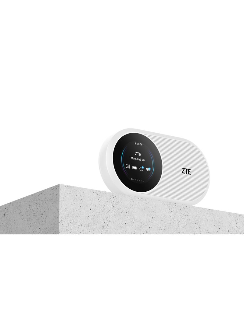ZTE U20s Pro 4G Mobile Router Wi-Fi 6 Dual band 5GHz and 2.4GHz Regular SIM and eSIM, With 3000mAh Removable Battery, USB Type-C White - Image 3