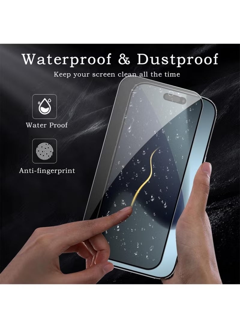 JAJEEK [2+2 Pack] iPhone 17 Pro Privacy Screen Protector, Anti-Spy Tempered Glass with Camera Lens Protector, 9H Hardness, Bubble-Free, Anti-Glare, Case-Friendly - Image 5