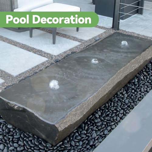 Pulovin 15 lbs Black Rocks for Planters, 1"-2" Decorative River Rocks for Plants, Flower Pots, Vase, Polished Garden Stones for Outdoor Landscaping, Walkways, Yard - Image 4