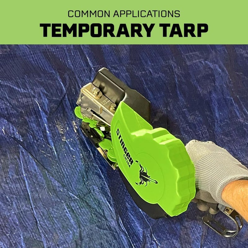 STINGER CH38A Autofeed Cap Staple Hammer Tacker, 1" Caps, 3/8" Staples for Roofing Underlayment, Housewrap, and Insulation ( 0136401) - Image 2