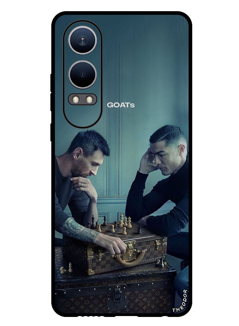 Theodor Protective Case Anti Scratch Shock Proof Bumper Cover For Oppo K12x (China) Messi & Ronaldo Chess - Image 1